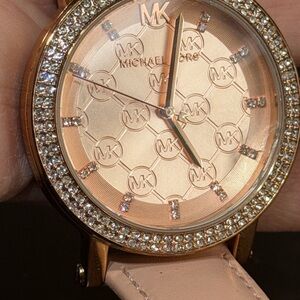 Michael Kors Rose Gold Watch with Crystal Accents